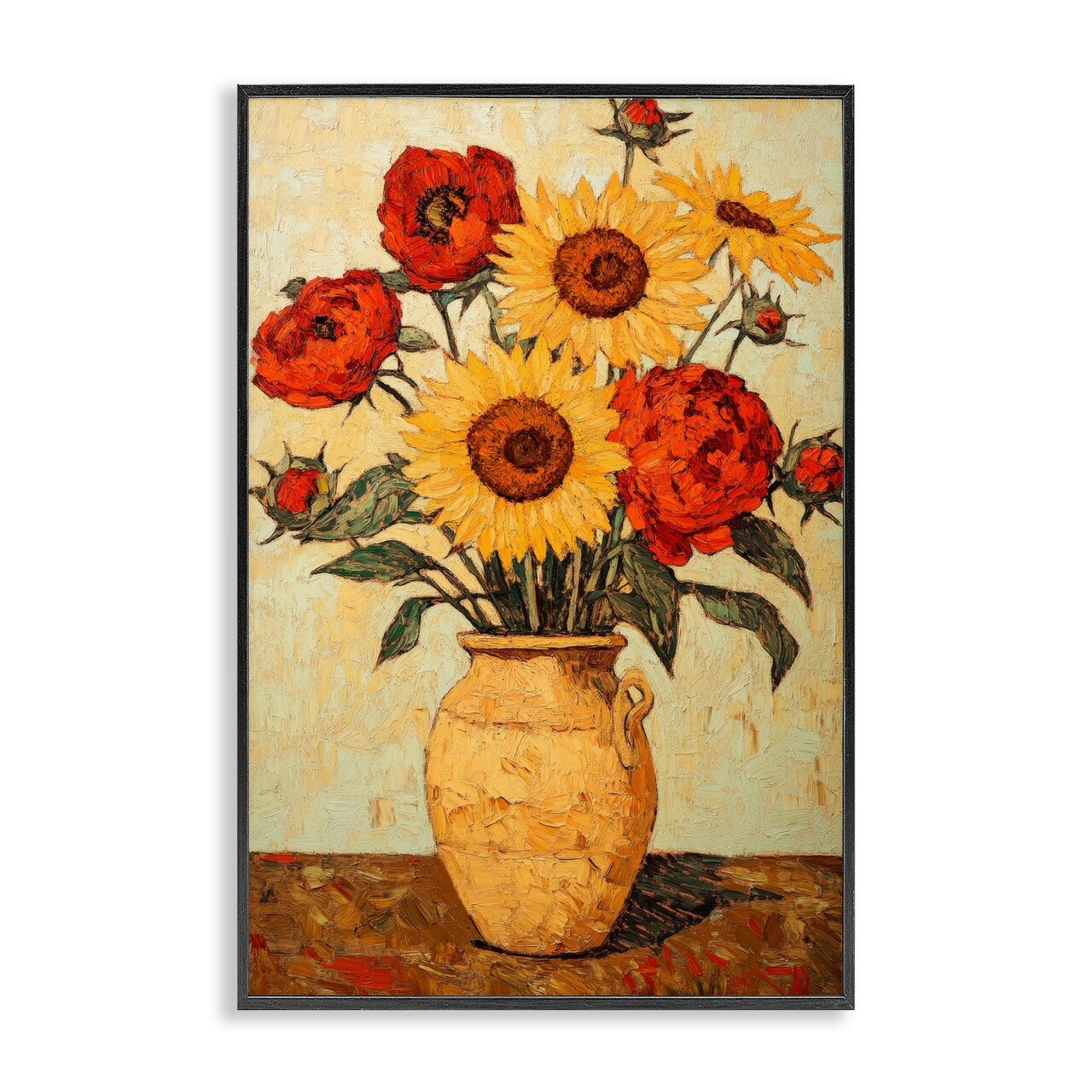 Stupell Industries Rustic Flower Display Framed Giclee, design by Petal Prints Design